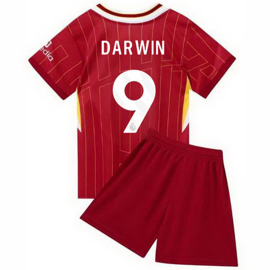 24/25 Darwin Nunez #9 Red Home Youth Soccer Jersey