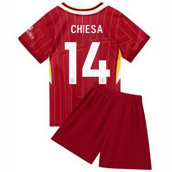 24/25 Federico Chiesa #14 Red Home Youth Soccer Jersey