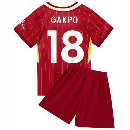 24/25 Cody Gakpo #18 Red Home Youth Soccer Jersey