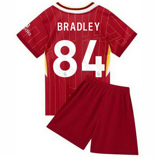 24/25 Conor Bradley #84 Red Home Youth Soccer Jersey