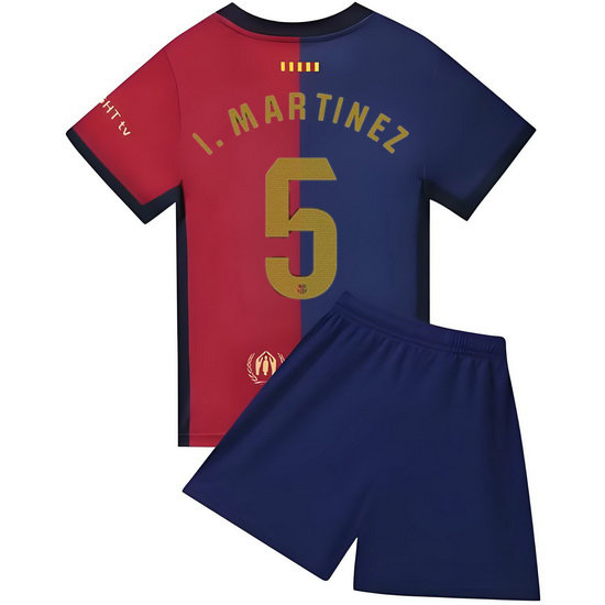 24/25 Inigo Martinez #5 Blue Home Youth Soccer Jersey