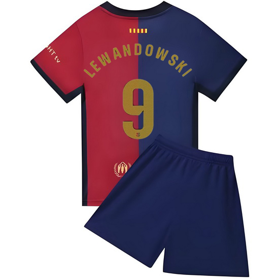 24/25 Robert Lewandowski #9 Blue Home Youth Jersey