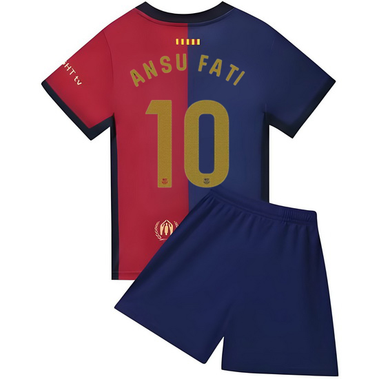 24/25 Ansu Fati #10 Blue Home Youth Soccer Jersey