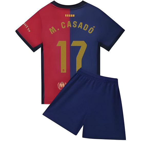 24/25 Marc Casado #17 Blue Home Youth Soccer Jersey