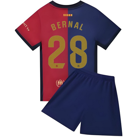 24/25 Marc Bernal #28 Blue Home Youth Soccer Jersey