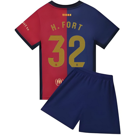 24/25 Hector Fort #32 Blue Home Youth Soccer Jersey
