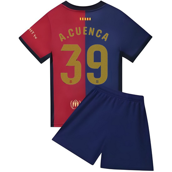 24/25 Andres Cuenca #39 Blue Home Youth Soccer Jersey