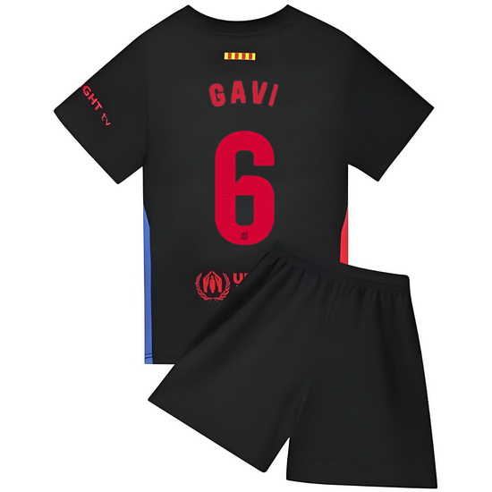 24/25 Gavi #6 Black Away Youth Soccer Jersey