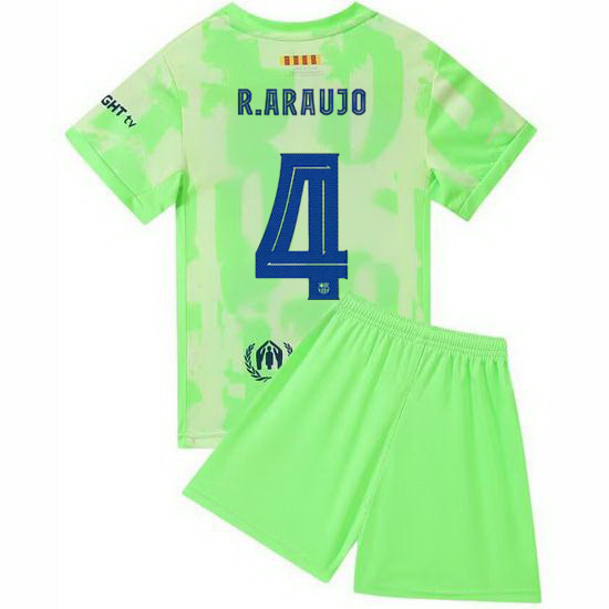 24/25 Ronald Araujo #4 Minty Green Third Youth Soccer Jersey