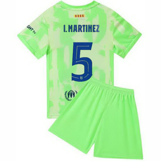 24/25 Inigo Martinez #5 Minty Green Third Youth Soccer Jersey