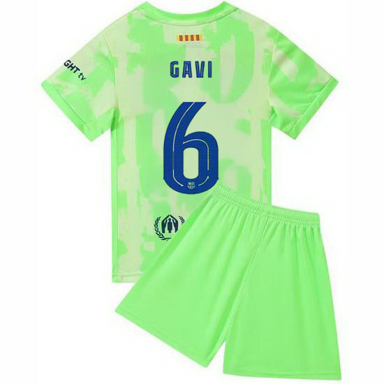 24/25 Gavi #6 Minty Green Third Youth Soccer Jersey