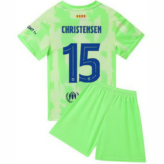 24/25 Andreas Christensen #15 Minty Green Third Youth Soccer Jersey