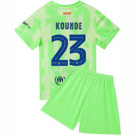 24/25 Jules Kounde #23 Minty Green Third Youth Soccer Jersey