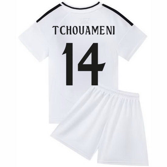24/25 Aurelien Tchouameni #14 White Home Youth Soccer Jersey
