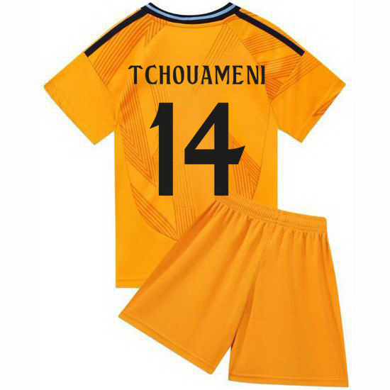 24/25 Aurelien Tchouameni #14 Orange Away Youth Soccer Jersey
