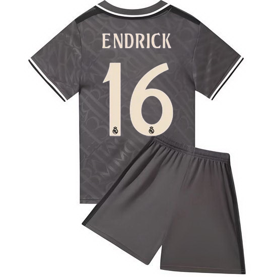 24/25 Endrick #16 Charcoal Third Youth Soccer Jersey