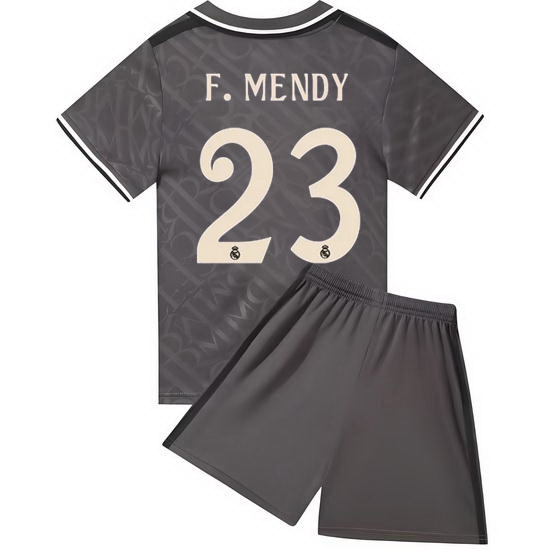 24/25 Ferland Mendy #23 Charcoal Third Youth Soccer Jersey