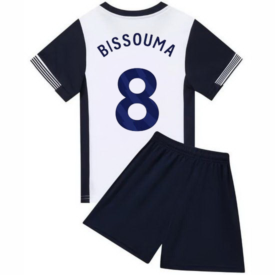 24/25 Yves Bissouma #8 White/Blue Home Youth Soccer Jersey