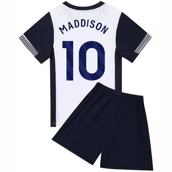 24/25 James Maddison #10 White/Blue Home Youth Soccer Jersey