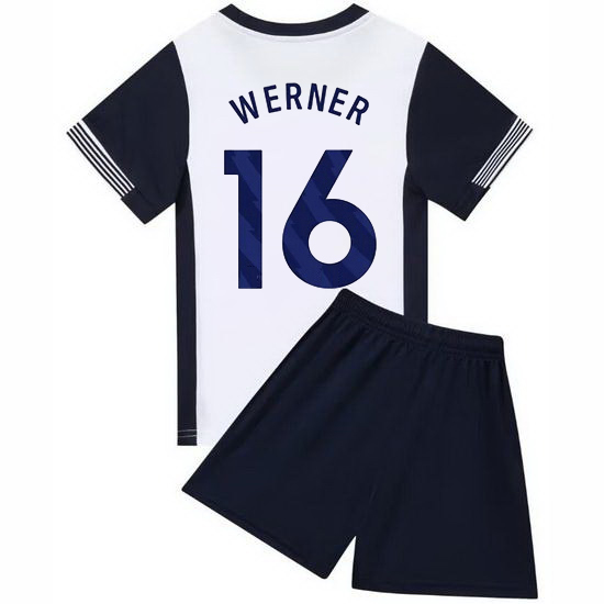 24/25 Timo Werner #16 White/Blue Home Youth Soccer Jersey