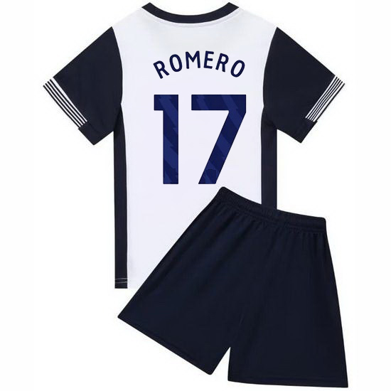 24/25 Cristian Romero #17 White/Blue Home Youth Soccer Jersey