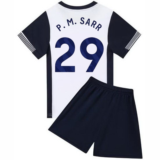 24/25 Pape Matar Sarr #29 White/Blue Home Youth Soccer Jersey