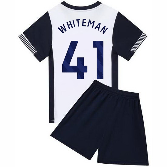 24/25 Alfie Whiteman #41 White/Blue Home Youth Soccer Jersey