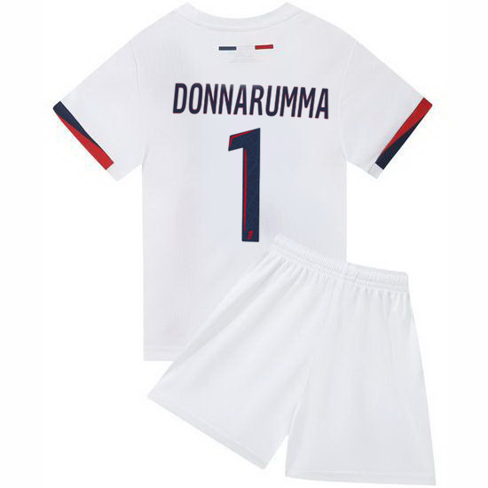 24/25 Gianluigi Donnarumma #1 White Away Youth Soccer Jersey