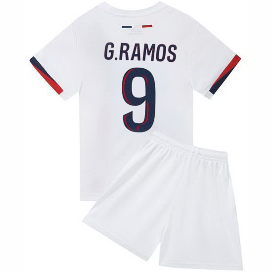 24/25 Goncalo Ramos #9 White Away Youth Soccer Jersey