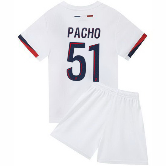 24/25 Willian Pacho #51 White Away Youth Soccer Jersey