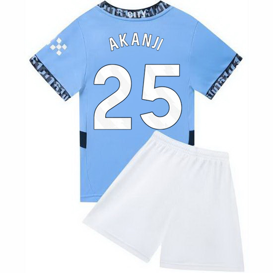24/25 Manuel Akanji #25 Light Blue Home Youth Soccer Jersey