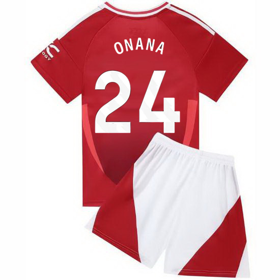 24/25 Andre Onana #24 Red Home Youth Soccer Jersey