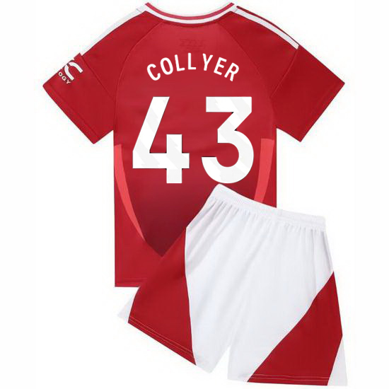24/25 Toby Collyer #43 Red Home Youth Soccer Jersey
