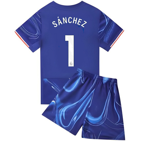 24/25 Robert Sanchez #1 Blue Home Youth Soccer Jersey