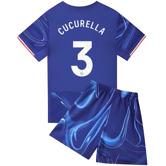 24/25 Marc Cucurella #3 Blue Home Youth Soccer Jersey