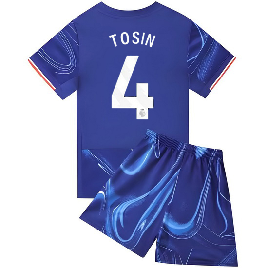 24/25 Tosin Adarabioyo #4 Blue Home Youth Soccer Jersey