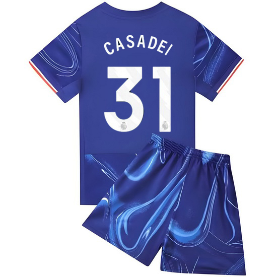 24/25 Cesare Casadei #31 Blue Home Youth Soccer Jersey