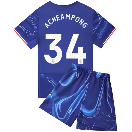24/25 Josh Acheampong #34 Blue Home Youth Soccer Jersey