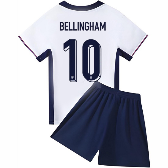 2024 Jude Bellingham England #10 White Home Youth Soccer Jersey