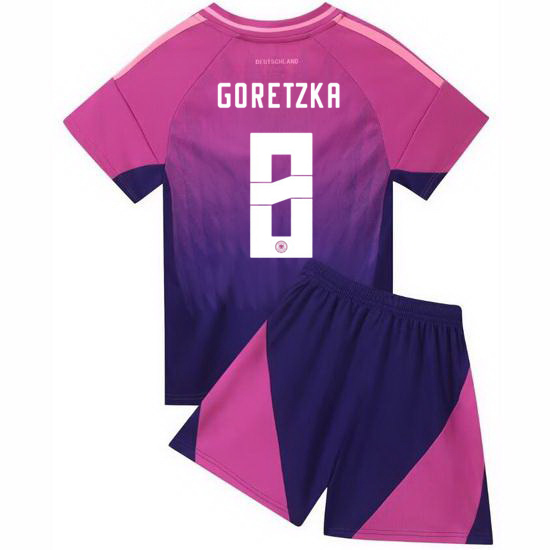 2024 Leon Goretzka Germany #8 Pink Away Youth Soccer Jersey