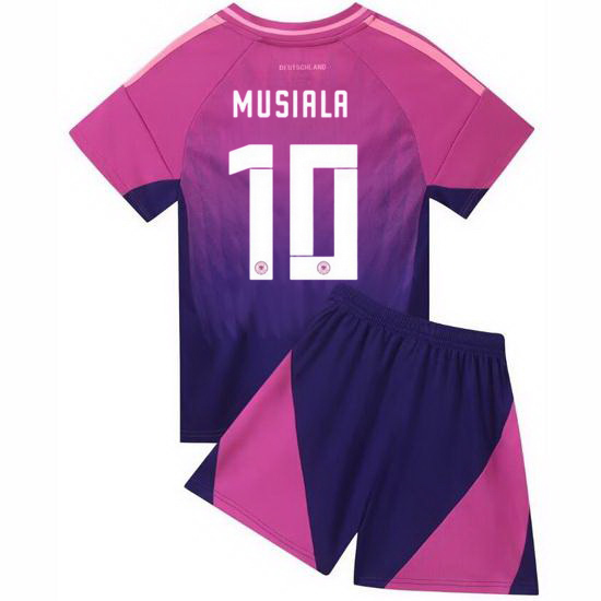 2024 Jamal Musiala Germany #10 Pink Away Youth Soccer Jersey