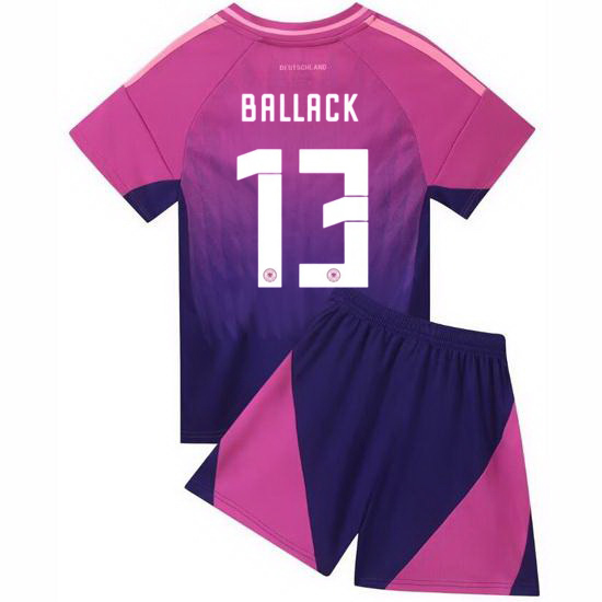 2024 Michael Ballack Germany #13 Pink Away Youth Soccer Jersey