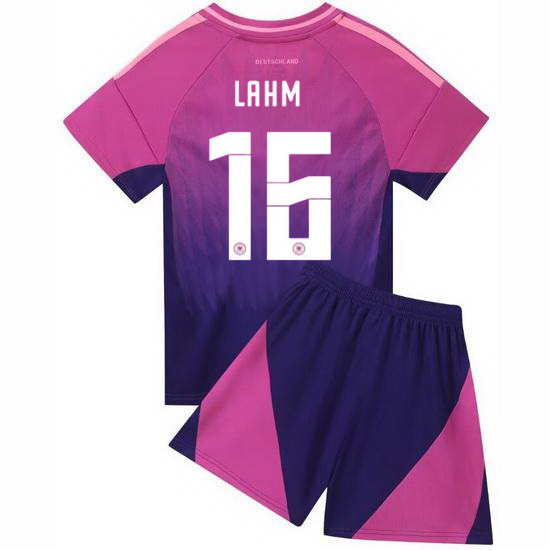 2024 Philipp Lahm Germany #16 Pink Away Youth Soccer Jersey