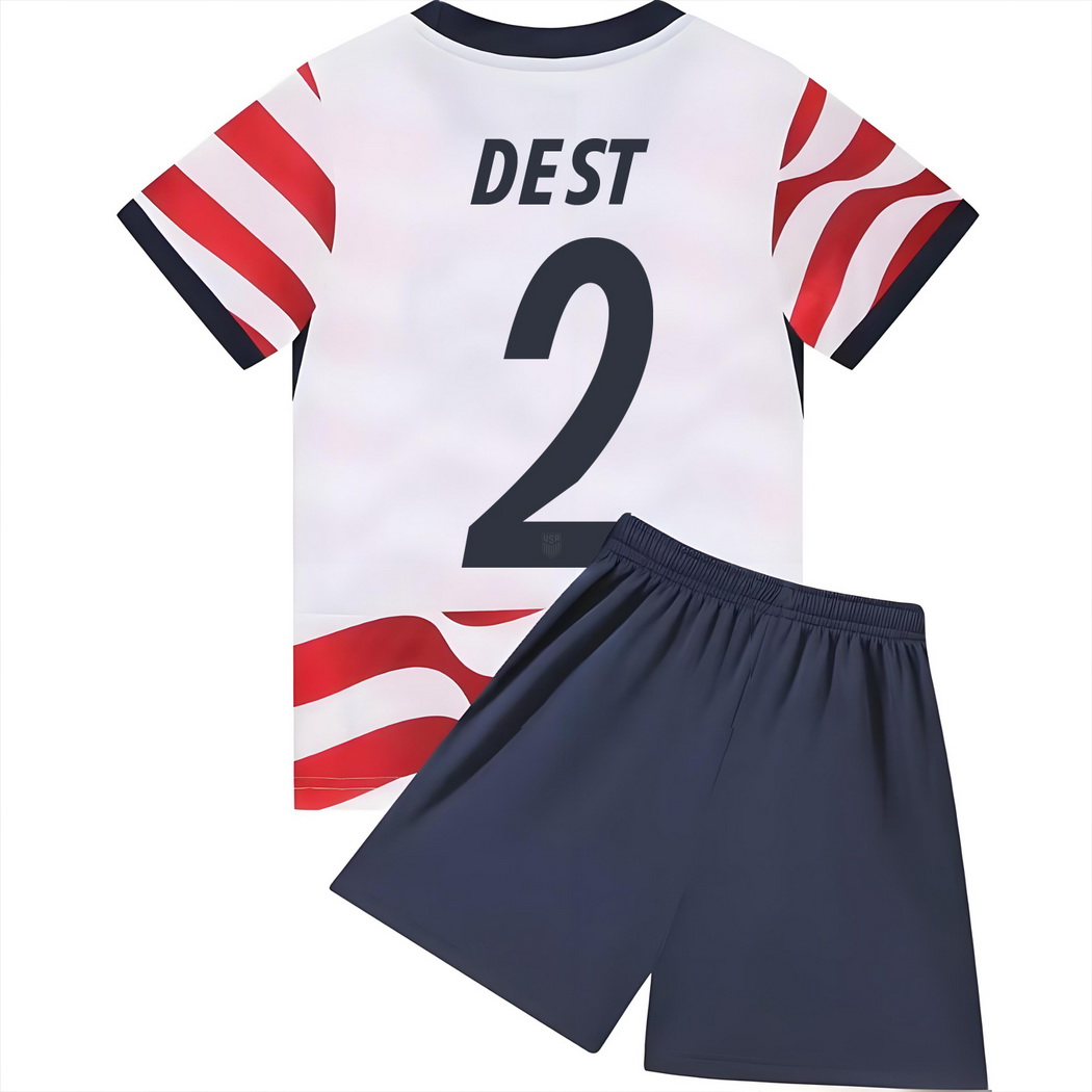 2026 Sergino Dest USA #2 Home Youth Soccer Jersey