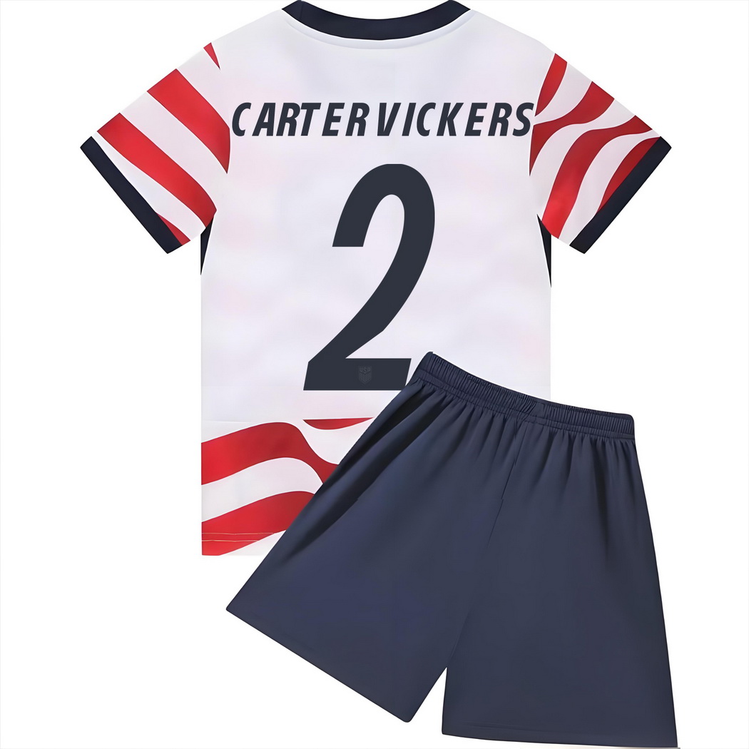 2026 Cameron Carter-Vickers USA #2 Home Youth Soccer Jersey