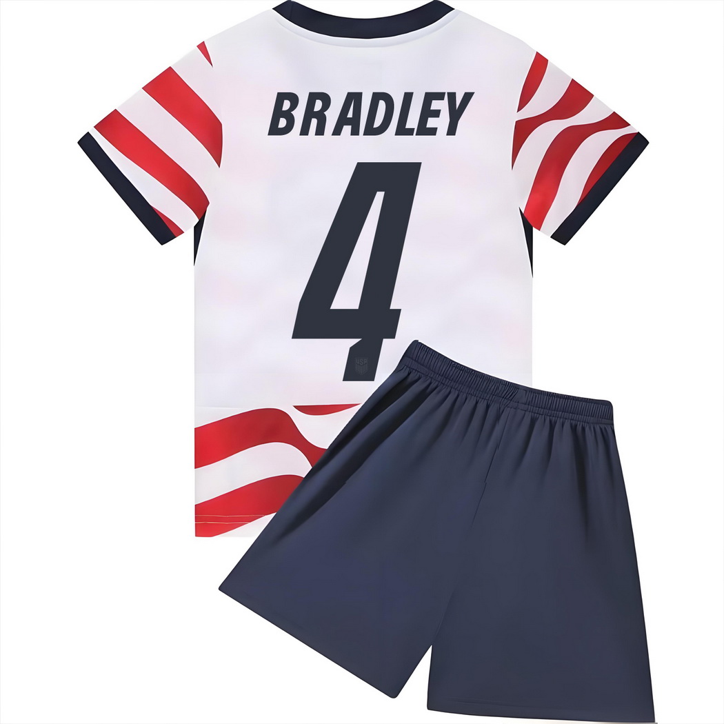 2026 Michael Bradley USA #4 Home Youth Soccer Jersey