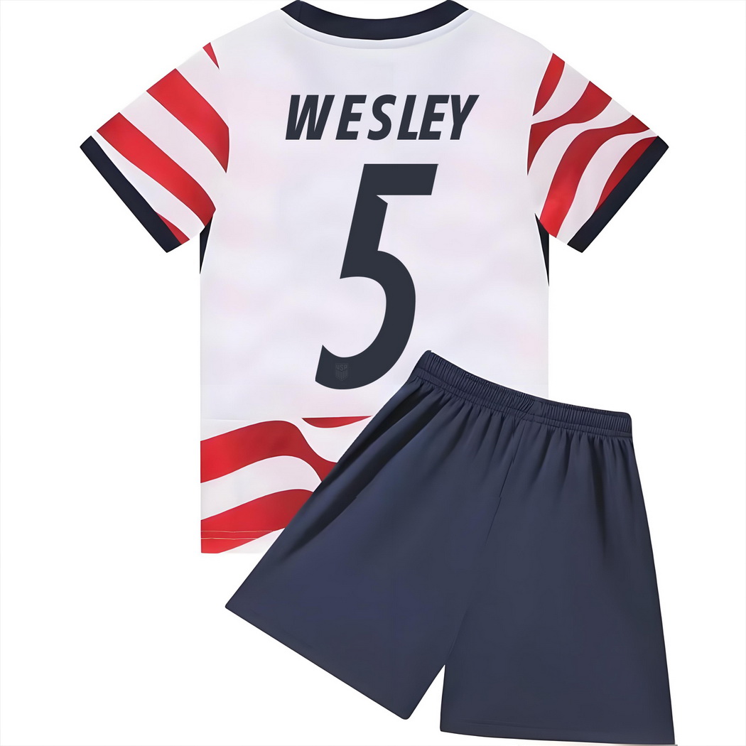 2026 Kennedy Wesley USA #5 Home Youth Soccer Jersey
