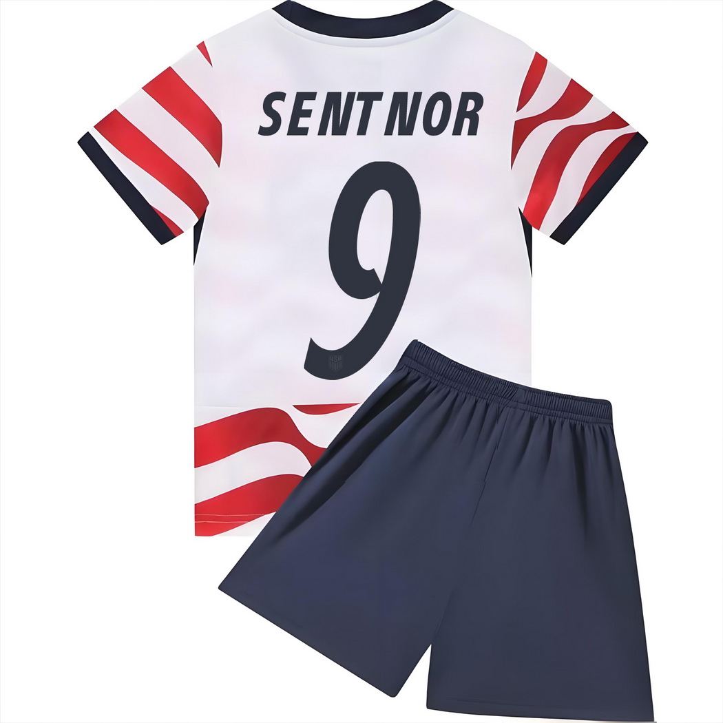 2026 Ally Sentnor USA #9 Home Youth Soccer Jersey