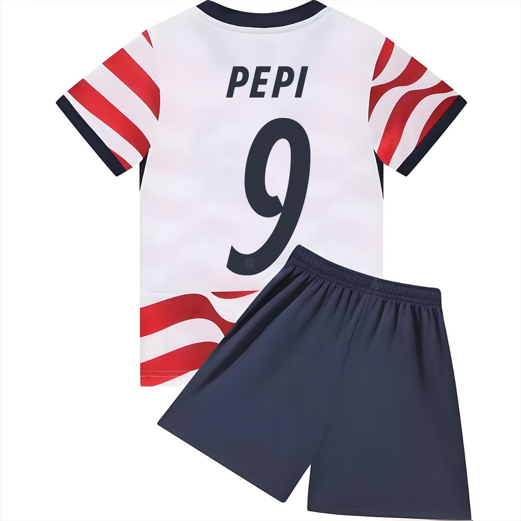 2026 Ricardo Pepi USA #9 Home Youth Soccer Jersey