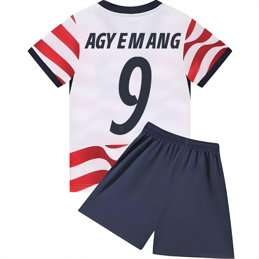 2026 Patrick Agyemang USA #9 Home Youth Soccer Jersey